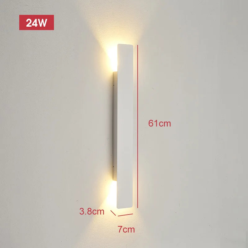 Applique extérieure LED 18W, aluminium noir, étanche IP65, éclairage extérieur moderne, installation facile au jardin | Sulvida