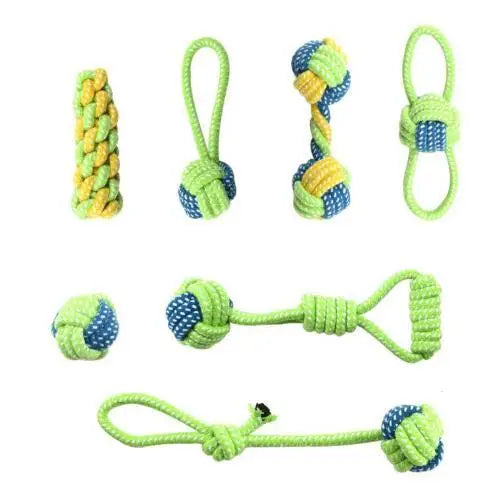 Hondenspeelgoed Katoenen Touw Set Interactief Speelgoed voor Honden Gebit Verzorging Tandverzorging Puppy | Sulvida