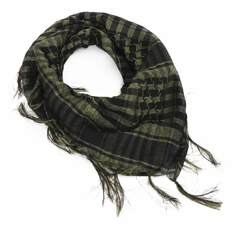 Tactische Shemagh Woestijnsjaal Geruit Katoen 100x100 cm Hoofddoek Hals Mannen Vrouwen Sport Outdoor | Sulvida