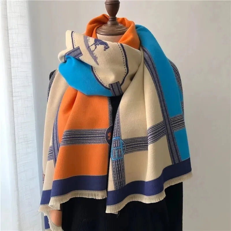 Kasjmieren Damessjaal Geruit 180×65 cm Zachte Wintersjaal met Franjes Luxe Omslagdoek voor Casual & Formeel | Sulvida