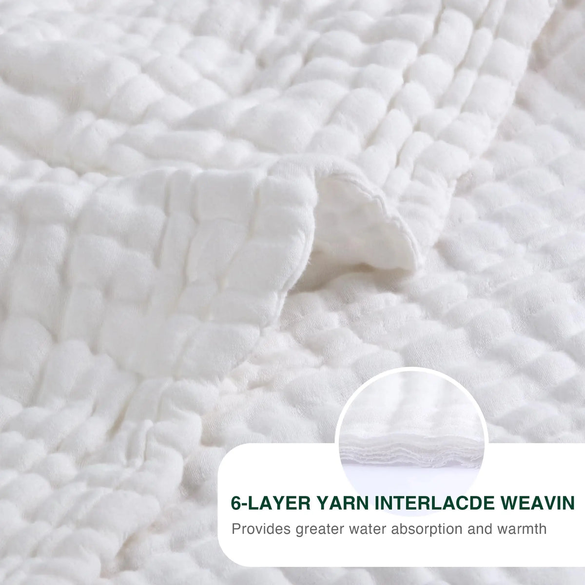 Mousseline Deken 6-Laags Katoen Zacht Ademend voor Bank Sofa Bed Wieg Reis Lichtgewicht Warm Gezellig Plaid | Sulvida