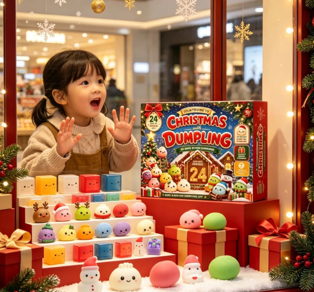 Kerst Adventskalender Knuffel 24 Dagen Broodjes Verrassing Feestdagen Decoratie Bureauaccessoire Cadeau | Sulvida