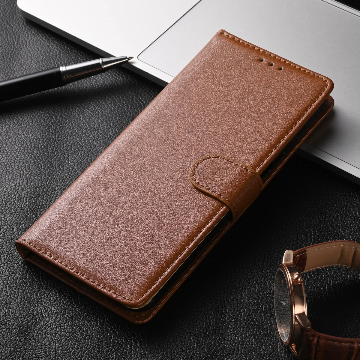 Flip Portemonnee Hoesje met Kaarthouder Magnetische Sluiting Handige Polsband Smartphone Bescherming | Sulvida