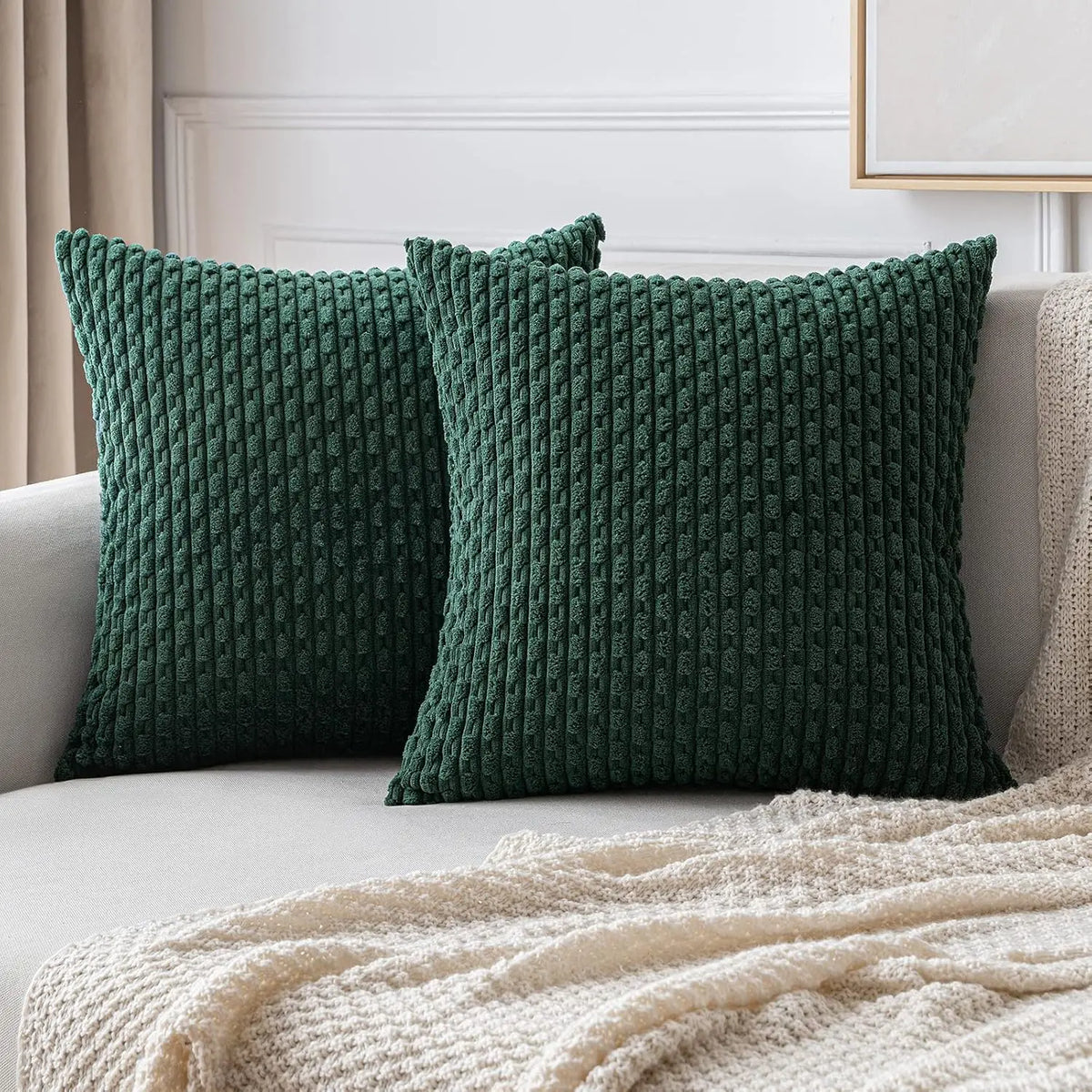Ribfluwelen Kussenhoes Decoratief Zacht Corduroy Textuur Warmte Interieurstijl Boho Accent Woonkamer Slaapkamer | Sulvida