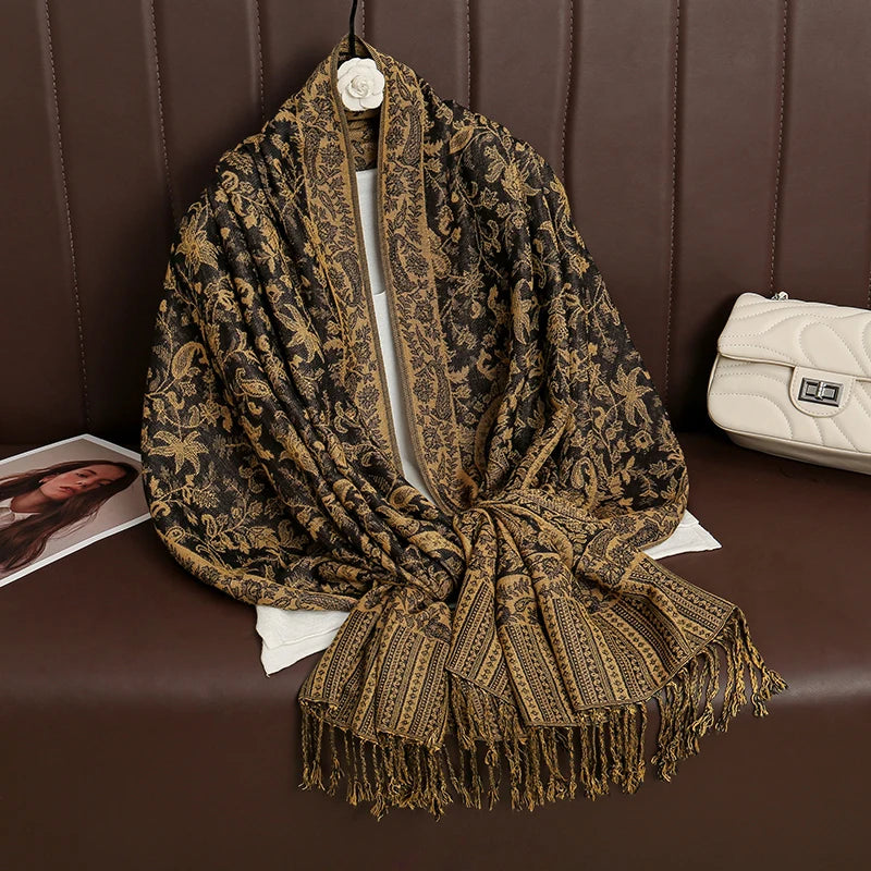 Kasjmier-gevoel Dames Sjaal 70×190 cm Polyester Warme Herfst Winter Omslagdoek Fashion Stola Accessoire | Sulvida