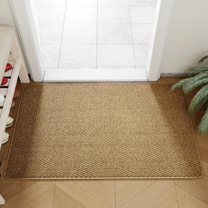 Antislip Deurmat Jutelook Grijs Wit Bruin Entree Vloerkleed Wasbaar Buitenmat Hal Balkon Modern Duurzaam | Sulvida