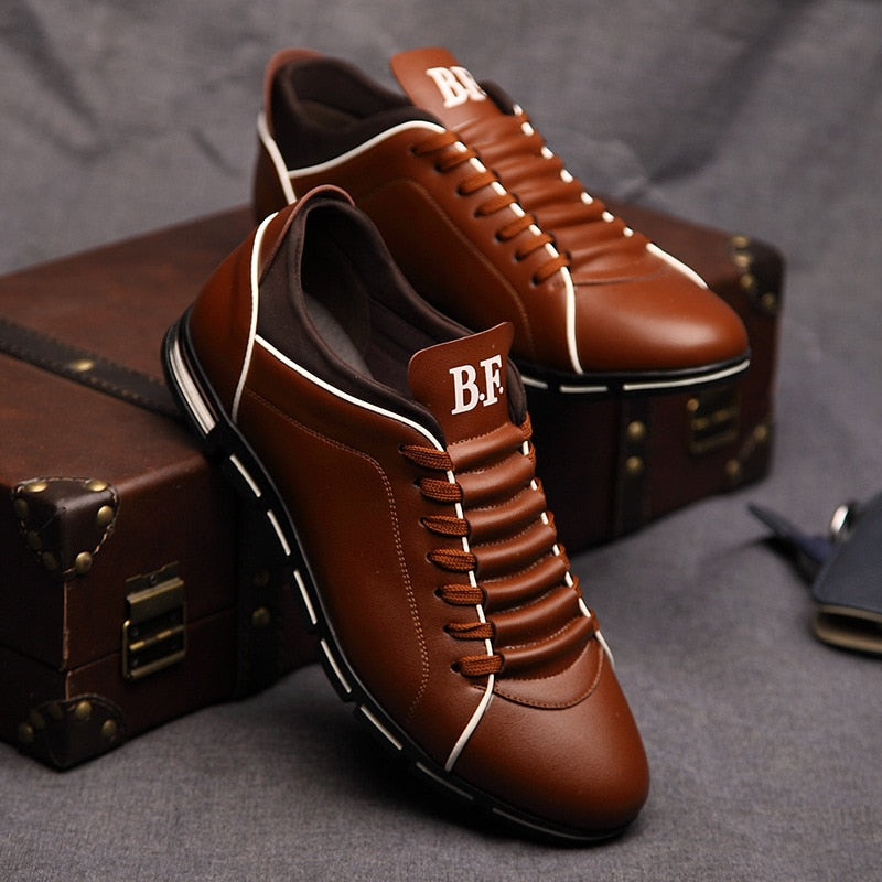 Herensneakers Casual met Lage Vetermodel Comfortabel Stoer Sportieve Wandelschoenen Dagelijks Gebruik Diverse Kleuren PU Leer | Sulvida