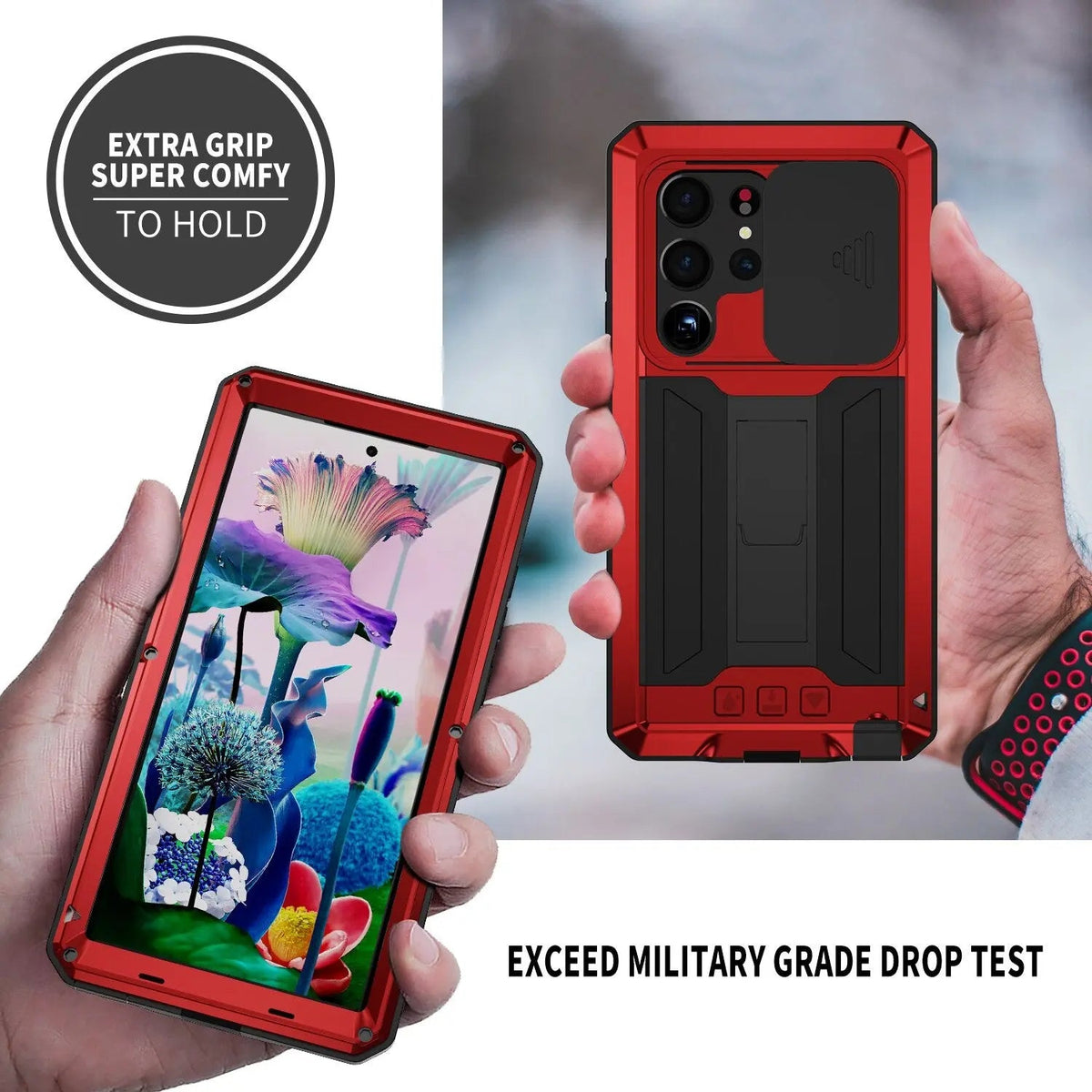 Étui à 360 degrés avec protecteur d’écran intégré pour Samsung Galaxy S23 Ultra | Sulvida