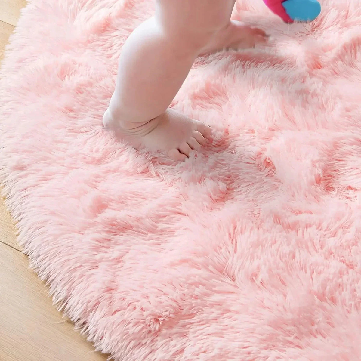 Rond Hoogpolig Vloerkleed Pluche 4,5cm Poolhoogte Woonkamer Slaapkamer Kinderkamer Decoratief Tapijt | Sulvida
