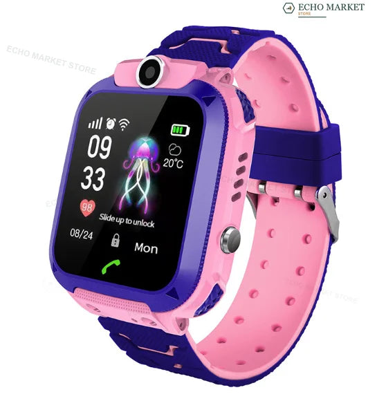 Kindersmartwatch met GPS Tracker Belfunctie Spraakberichten IP67 Waterdicht 1,44 Inch Touchscreen SOS Alarm | Sulvida