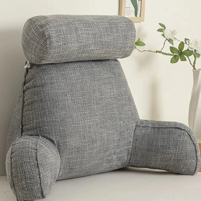 Ergonomisch Leeskussen met Verstelbaar Hoofdsteun en Handige Zijzak voor Optimaal Comfort in Bed en op de Bank | Sulvida