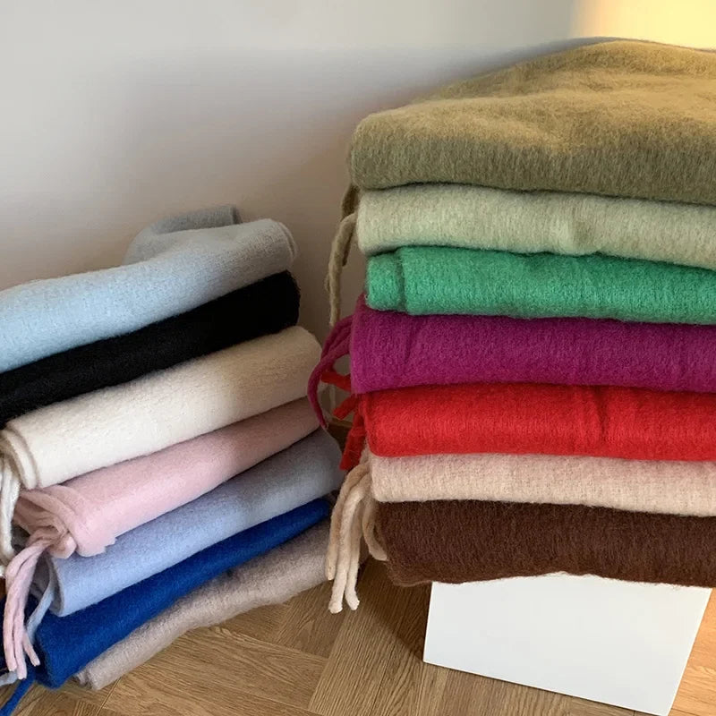 Dikke Pashmina Sjaal met Franje voor Dames - Warme Winter Accessoire Omslagdoek in Diverse Kleuren Stijlvol | Sulvida
