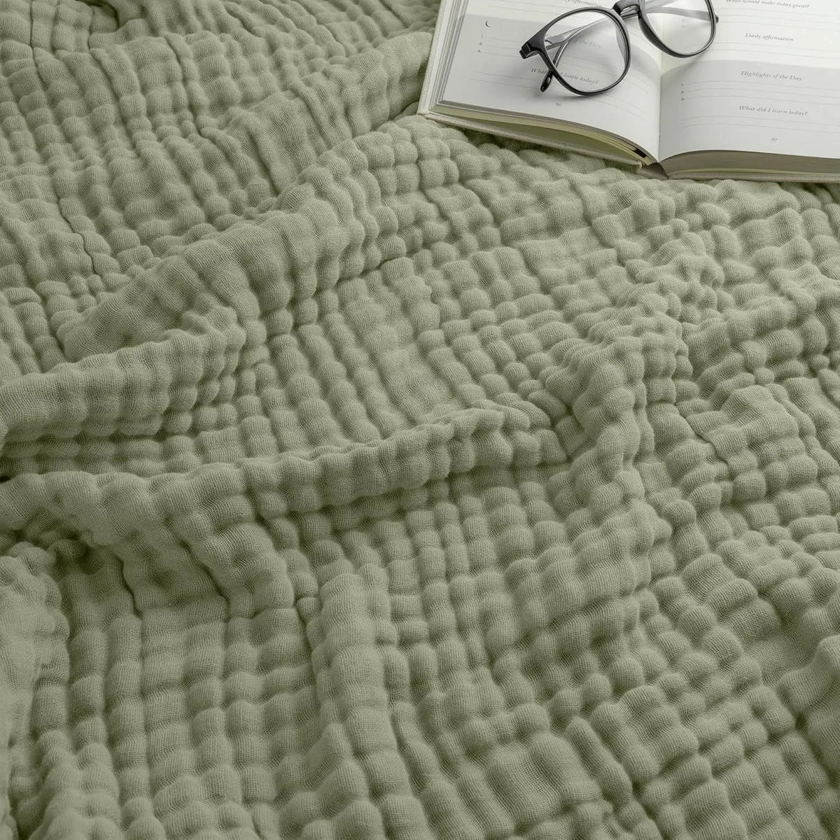 Mousseline Deken 100% Katoen Tweepersoons Gauze Plaid Bank Bed Zacht Ademend Woonkamer Slaapkamer 150x200 | Sulvida
