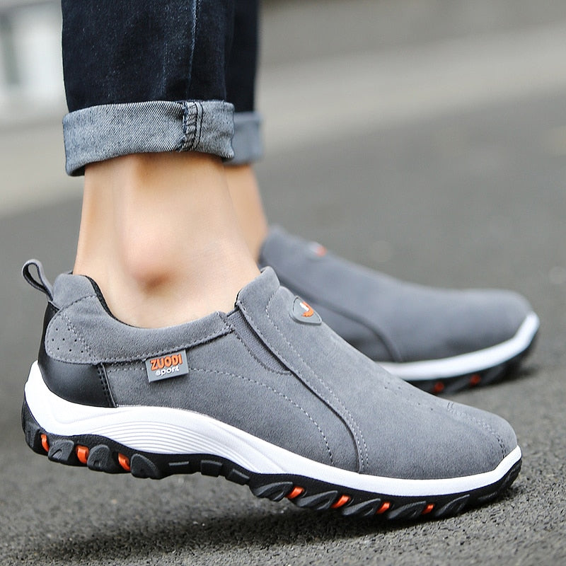 Comfortabele Wandelschoenen voor Heren – Outdoor Instappers met Antislipzool en Hoge Steun voor Lange Wandelingen en Reizen | Sulvida