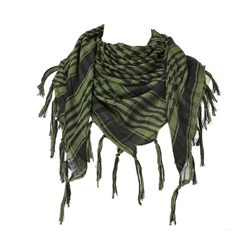Tactische Shemagh Woestijnsjaal Geruit Katoen 100x100 cm Hoofddoek Hals Mannen Vrouwen Sport Outdoor | Sulvida