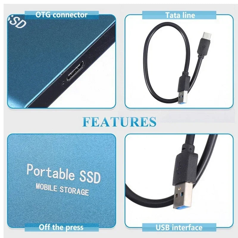 Externe SSD 128GB USB 3.1 Type-C Hoge Snelheid Compacte Opslag Aluminium Behuizing | Sulvida