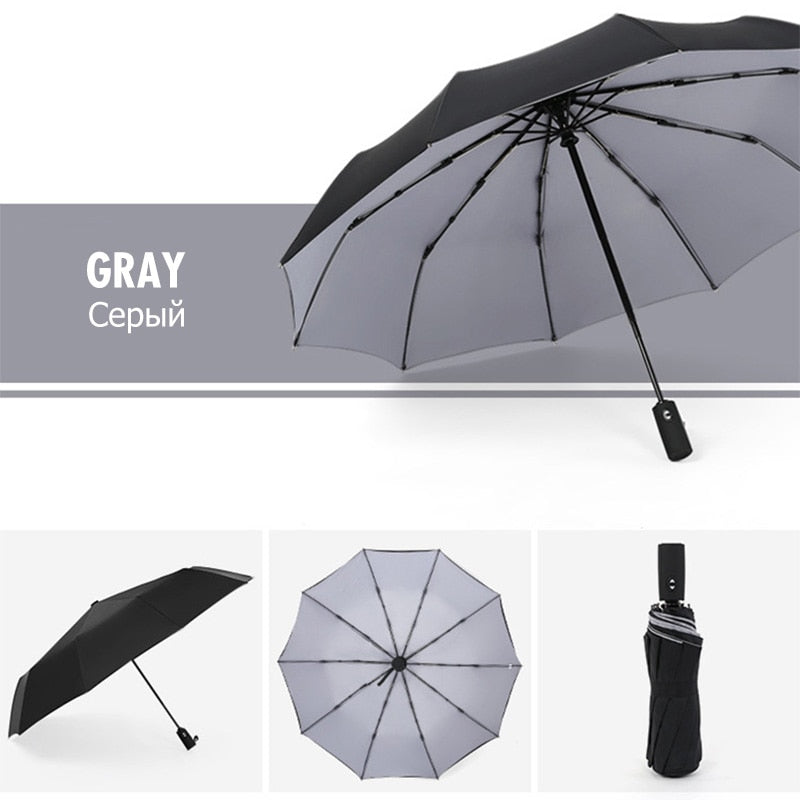 Parapluie automatique à fermeture inversée, résistant au vent, réversible, coupe-vent | Sulvida