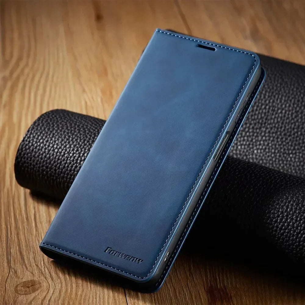 Magnetische Leren Telefoonhoes voor Samsung Galaxy – Compacte Portemonnee met Kaartvakjes | Sulvida
