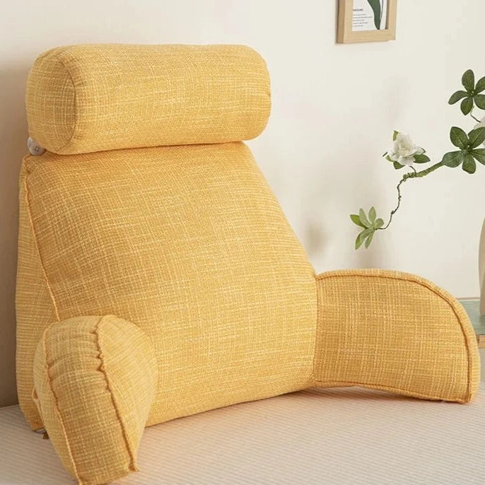 Ergonomisch Leeskussen met Verstelbaar Hoofdsteun en Handige Zijzak voor Optimaal Comfort in Bed en op de Bank | Sulvida