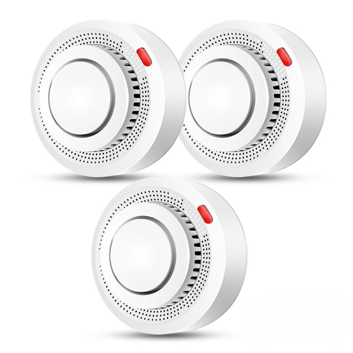 Détecteur de fumée intelligent Wi-Fi avec alarme incendie 85 dB, commande par application et alertes en temps réel pour une maison sûre | Sulvida
