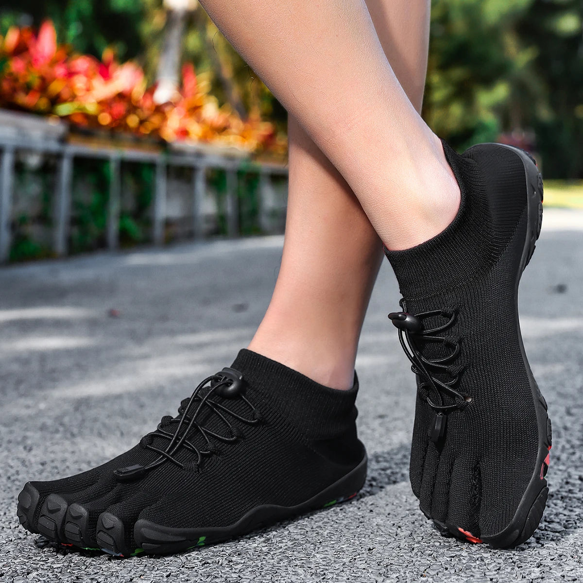 Waterschoenen met teenseparatie zwart grijs unisex strand zwembad yoga hardlopen watersport lichtgewicht | Sulvida