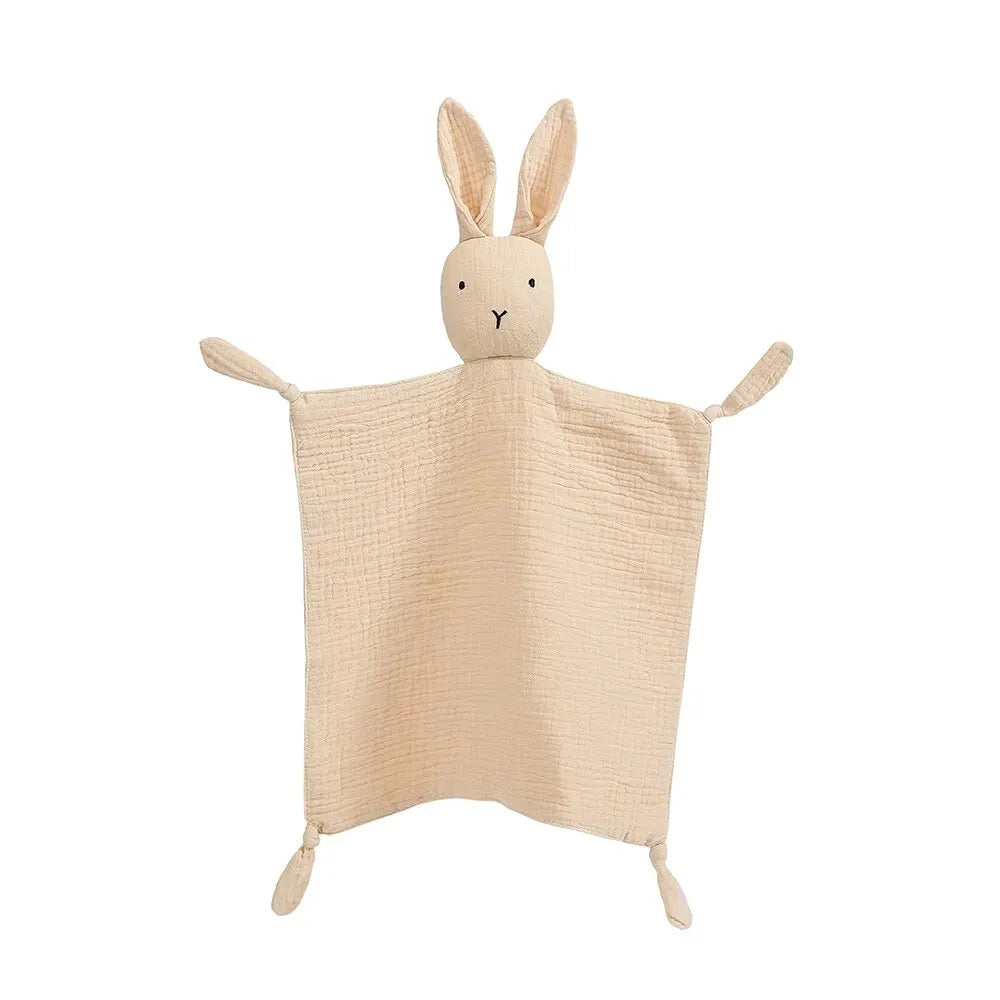 Knuffeldoekje Baby met Dierenkopje Zachte Troostknuffel Mousseline Doek voor Peuters Rustgevend Knuffelen | Sulvida