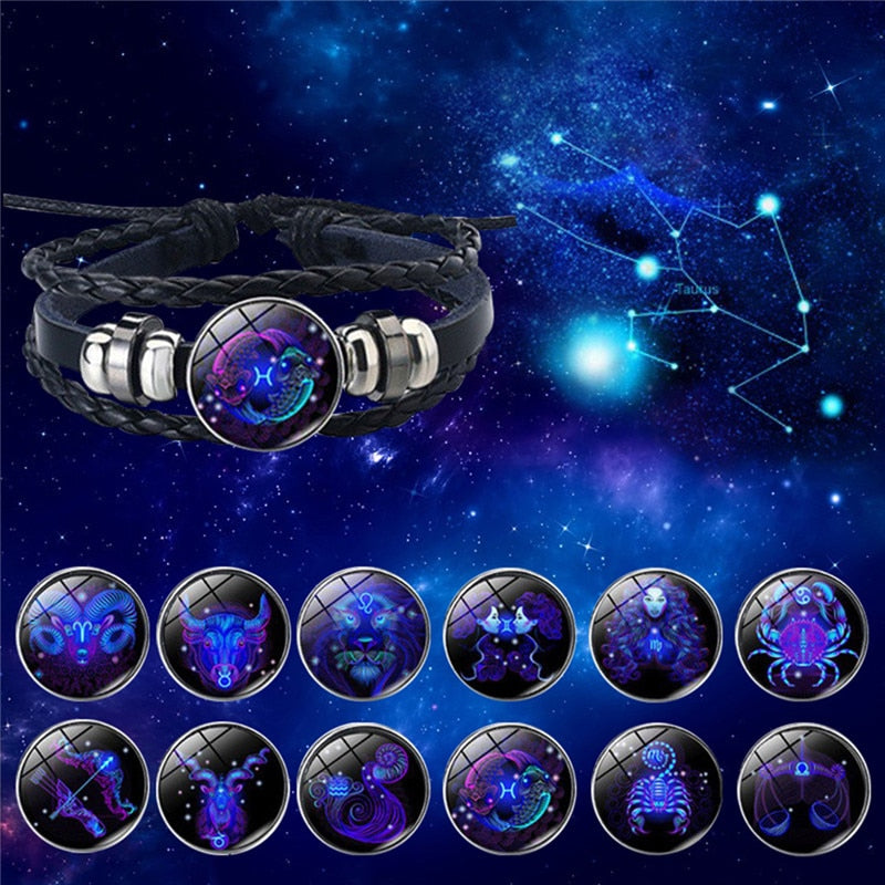 Verstelbare Leren Armband met Blauwe Steenprint Symbool Elegantie Dagelijks Gouden Slot Unisex Sieraad | Sulvida