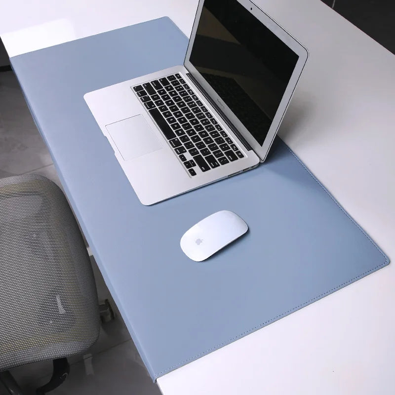 Bureau Onderlegger Leer Antislip met Polssteun Grijs Zwart Bruin Ergonomisch Werkvlak Kantoor Muismat PU | Sulvida