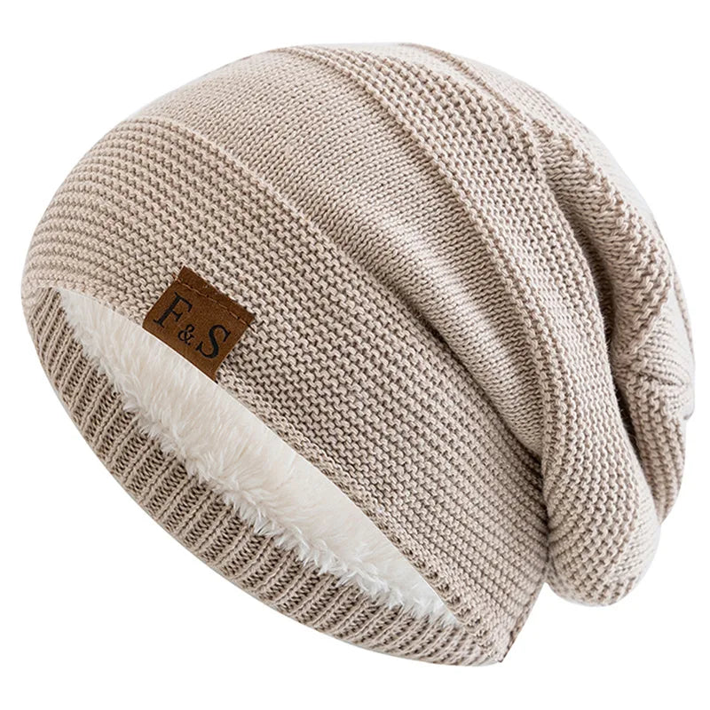 Gebreide Slouchy Wintermuts met Zachte Voering Unisex Beanie Hoofddeksel voor Koude Dagen Casual Stijl | Sulvida