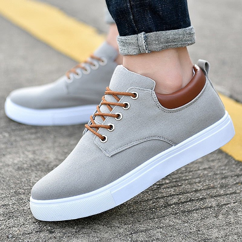 Canvas Herensneakers met Witte Zool – Stoere Sneaker voor Dames en Heren – Sportieve Platte Schoenen Maat 39-47 | Sulvida