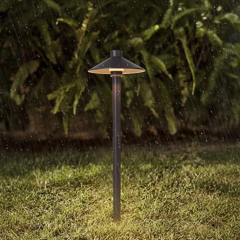 Metalen Sokkellamp met Parapluscherm voor Tuin en Oprit IP65 Waterdicht Buitenverlichting LED Tuinlamp | Sulvida