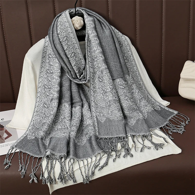 Kasjmier-gevoel Dames Sjaal 70×190 cm Polyester Warme Herfst Winter Omslagdoek Fashion Stola Accessoire | Sulvida