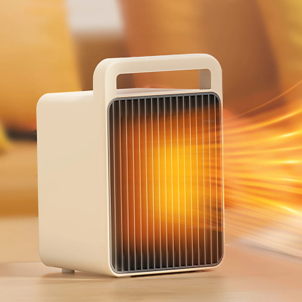 Mini-elektrische verwarming voor kamer 600W PTC-keramiek Snelle verwarming Draagbare bureauventilator Warmer Huishoudelijke warme lucht Slaapkamerverwarmingsmachine