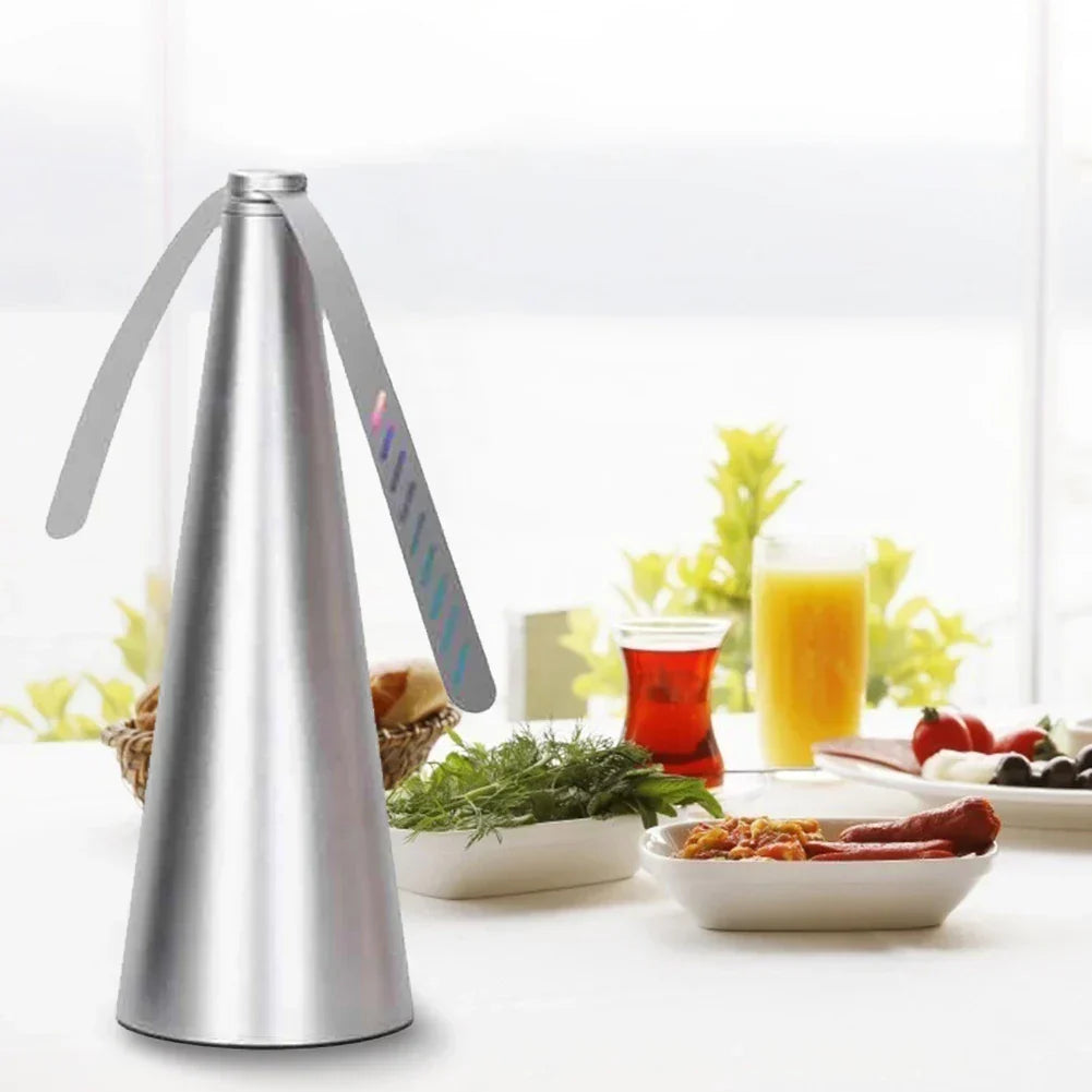 Tafelventilator met Holografische Bladen tegen Vliegen USB en Batterij Oplading Barbecue Picknick Tuin | Sulvida