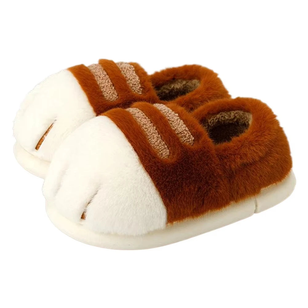 Pluche pantoffels met kattenpootjes voor dames binnen buiten warme antislip slippers huisschoenen comfortabel | Sulvida