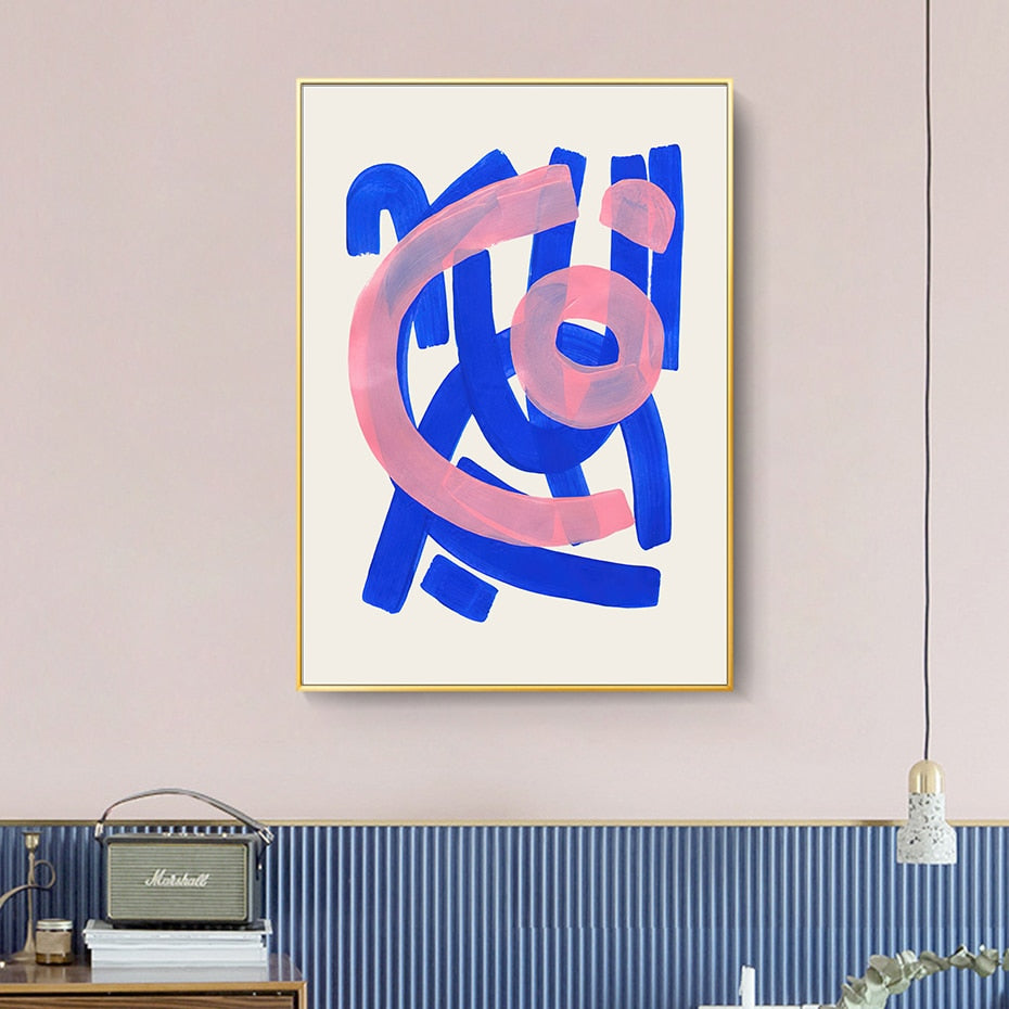 Canvasdoek met Kleurrijke Penseelstreken Wanddecoratie Abstract Modern Kunstwerk voor Woonkamer Slaapkamer | Sulvida