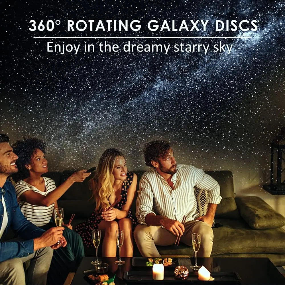 Projecteur ciel étoilé rotatif à 360°, veilleuse galaxie, éclairage d’ambiance spatial pour chambre d’enfant et chambre à coucher | Sulvida