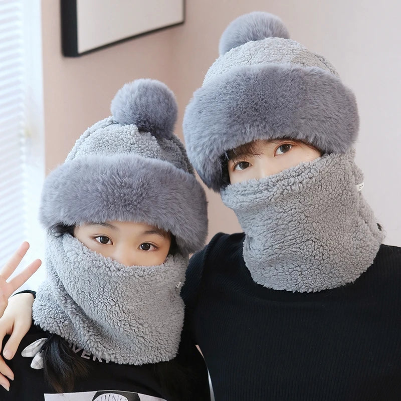 Warme Dikke Muts Sjaal Set voor Dames – Pluizig Winteraccessoire Veelzijdig Design Gebreide Muts en Sjaal | Sulvida