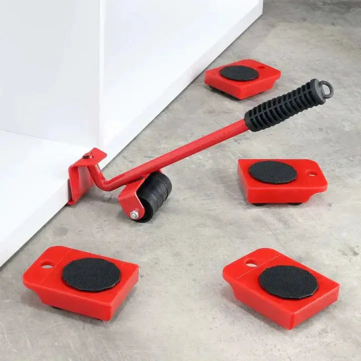Lot de 4 roulettes pour meubles, capacité de 300kg, roulettes de levage et de déplacement, aide au déménagement | Sulvida