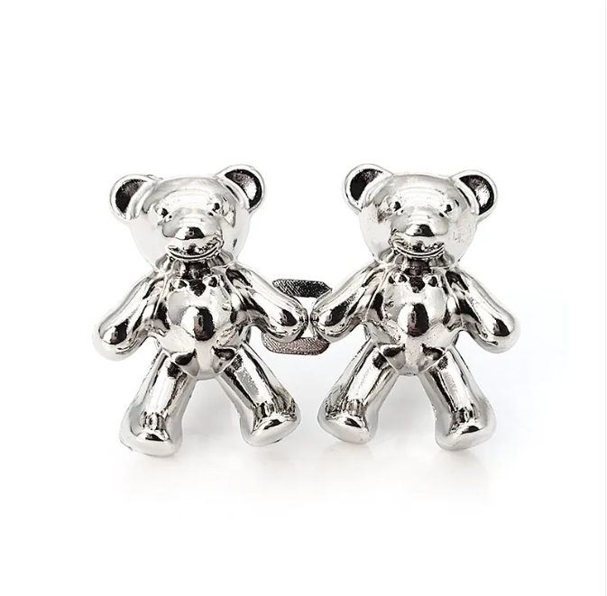 Verstelbare tailleknijper beer metalen legering kledingclip haakje decoratief broekspelden accessoire | Sulvida