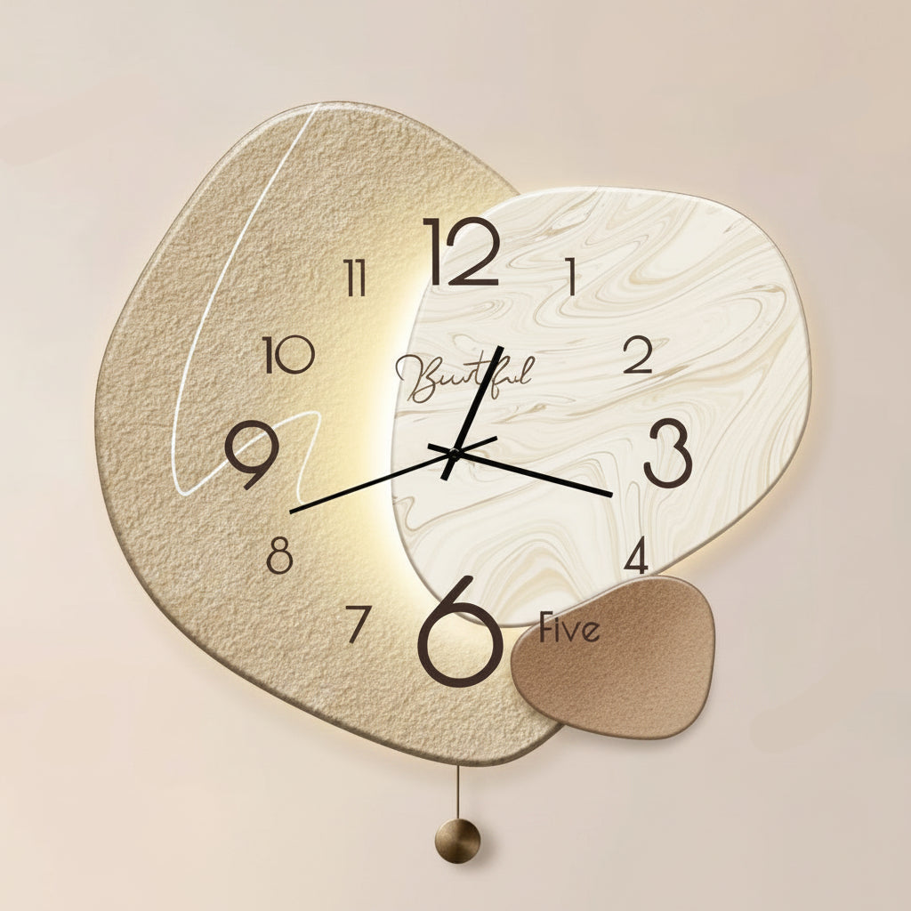 Stille Wandklok Rond Design Woonkamer Slaapkamer Keuken Modern Interieur Decoratief Tijdweergave Klok | Sulvida