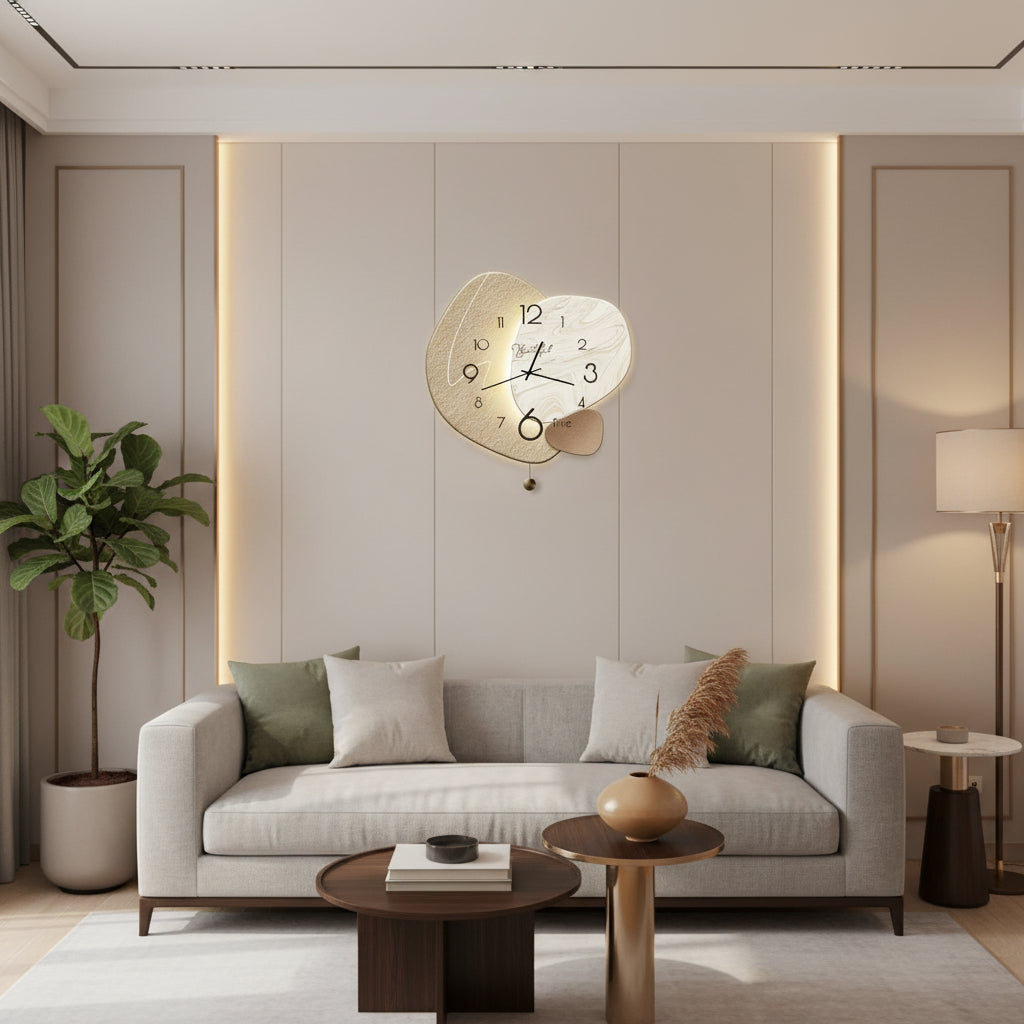 Stille Wandklok Rond Design Woonkamer Slaapkamer Keuken Modern Interieur Decoratief Tijdweergave Klok | Sulvida
