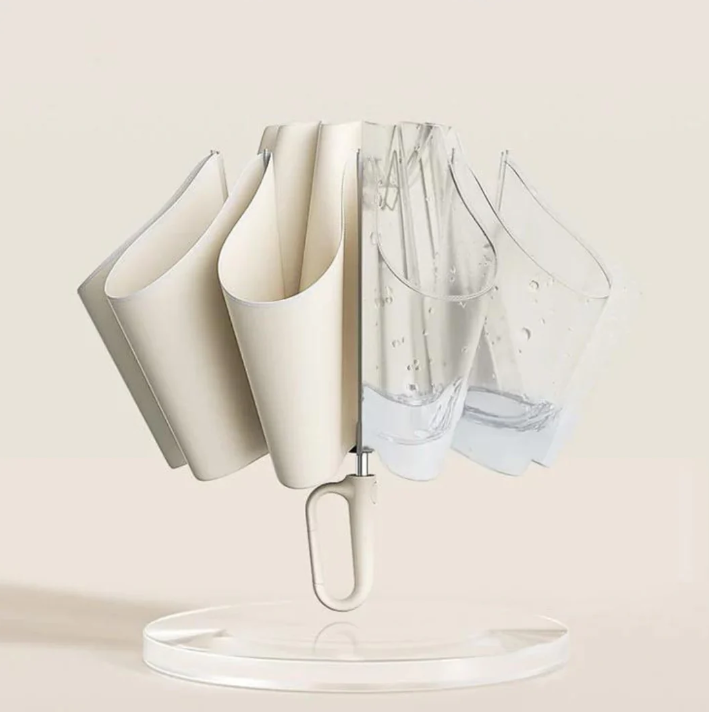 Parapluie résistant aux tempêtes avec bordure réfléchissante – 100cm de diamètre – résistant au vent jusqu’à 80km/h – design léger de 350g | Sulvida