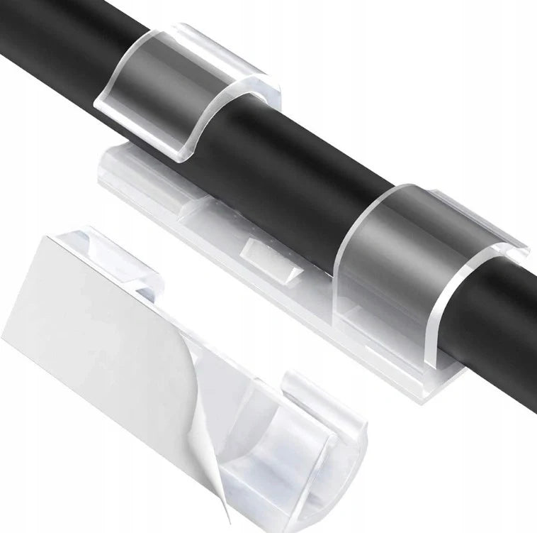 Transparante kabelclips set van 20 zelfklevende kabelhouders voor kabelbeheer wandmontage bureau organisatie | Sulvida