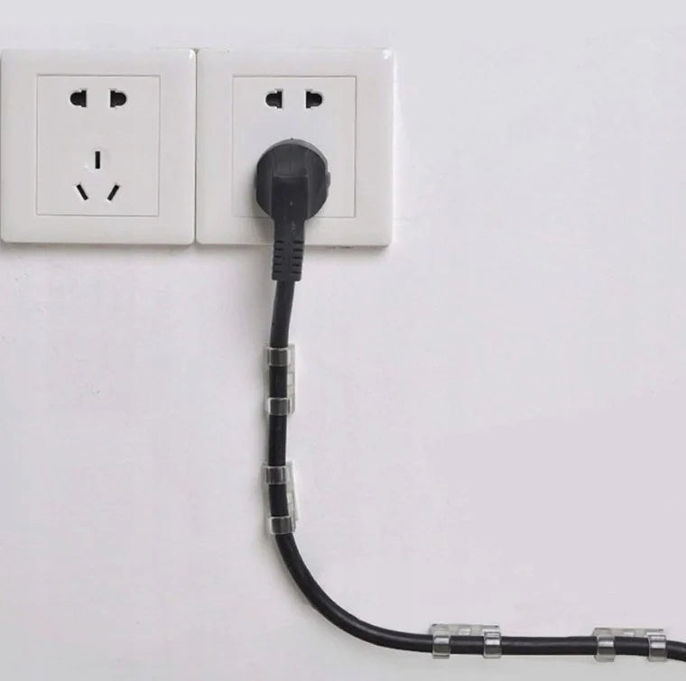 Transparante kabelclips set van 20 zelfklevende kabelhouders voor kabelbeheer wandmontage bureau organisatie | Sulvida