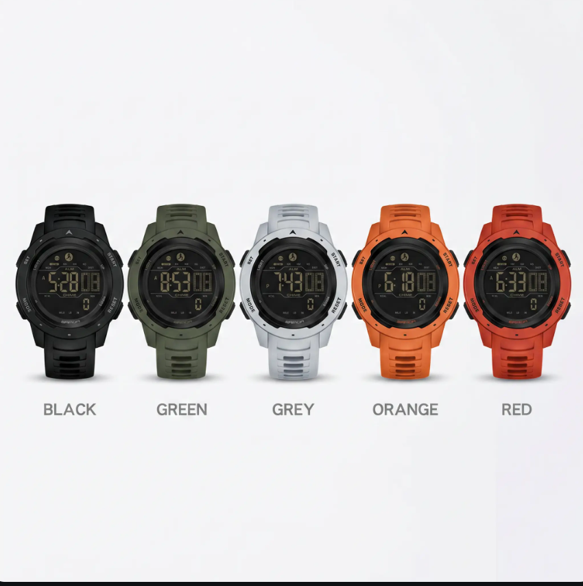 Waterdicht Digitaal Sporthorloge met Stappenteller – Militair Design voor Actieve Outdoor Lifestyle | Sulvida