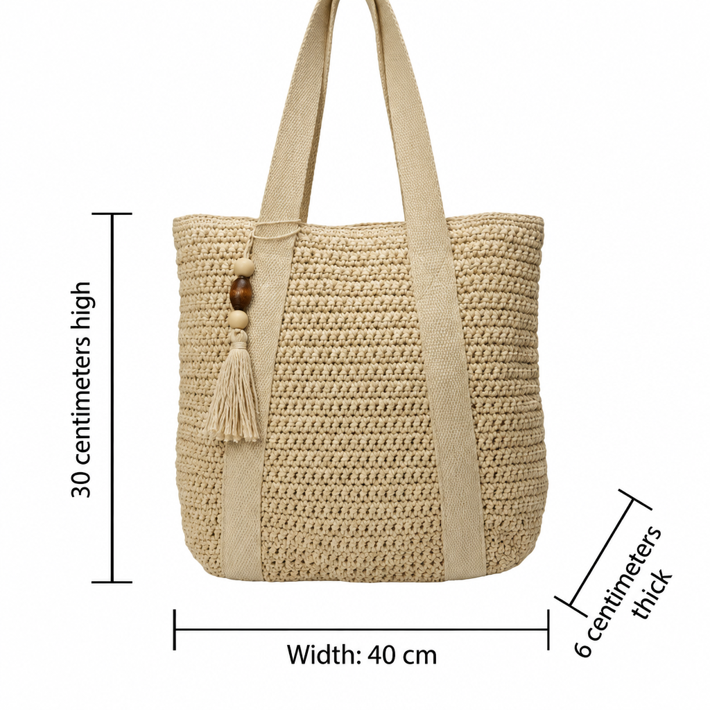 Gevlochten Raffia Schoudertas Beige Bruin Olijf Bohemian Dames Shopper Zomer Strand Vakantie Handtas | Sulvida