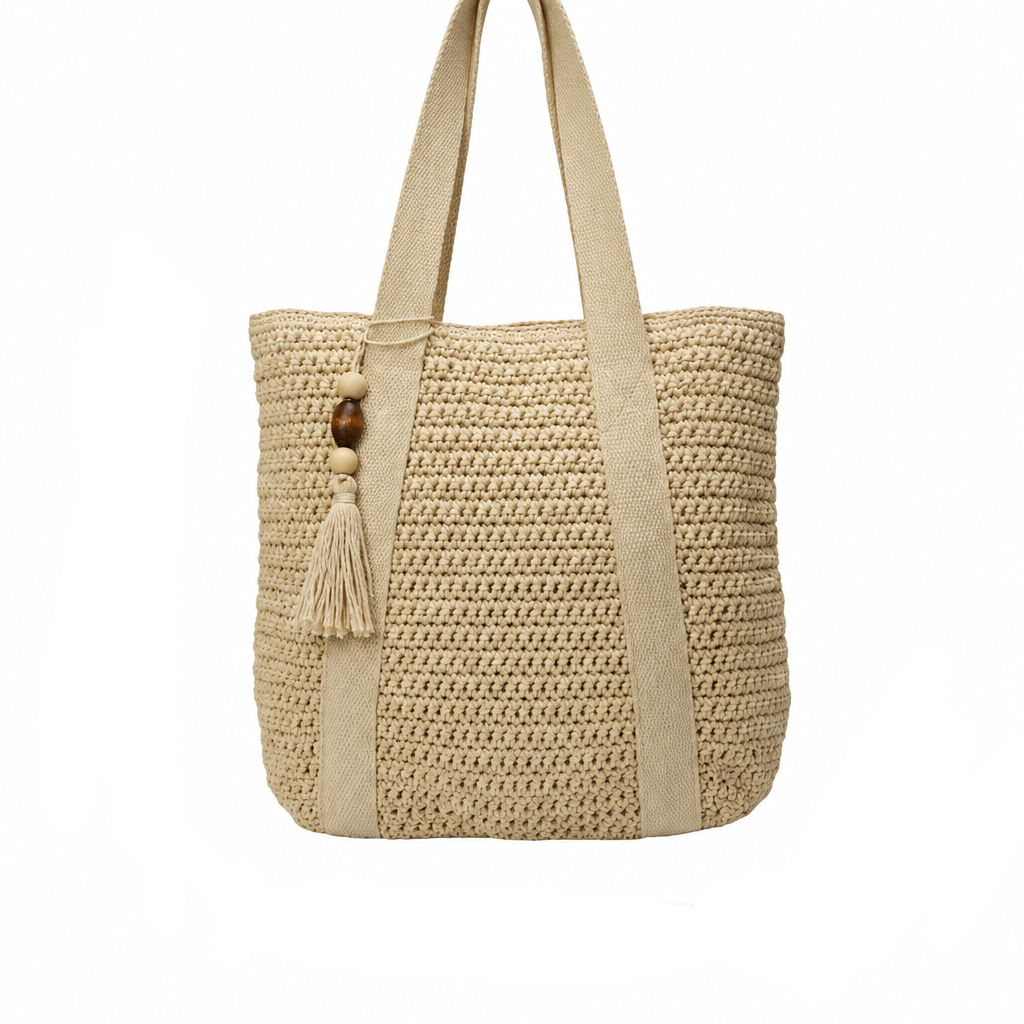 Gevlochten Raffia Schoudertas Beige Bruin Olijf Bohemian Dames Shopper Zomer Strand Vakantie Handtas | Sulvida