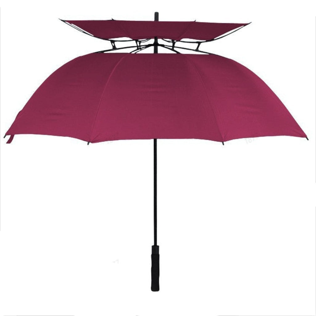 Parapluie de golf extra-large de 140 cm, ventilé et résistant au vent, pour 2 à 3 personnes, ouverture automatique et protection contre la pluie | Sulvida