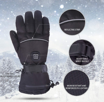 Verwarmde Handschoenen Oplaadbaar Touchscreen Winterhandschoenen Skiën Snowboard 3 Warmtestanden Unisex | Sulvida